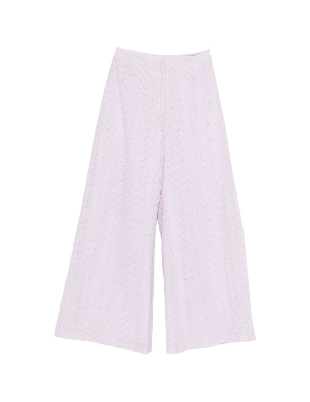 Pantaloni broderie-anglaise in viola Forte forte - donna 