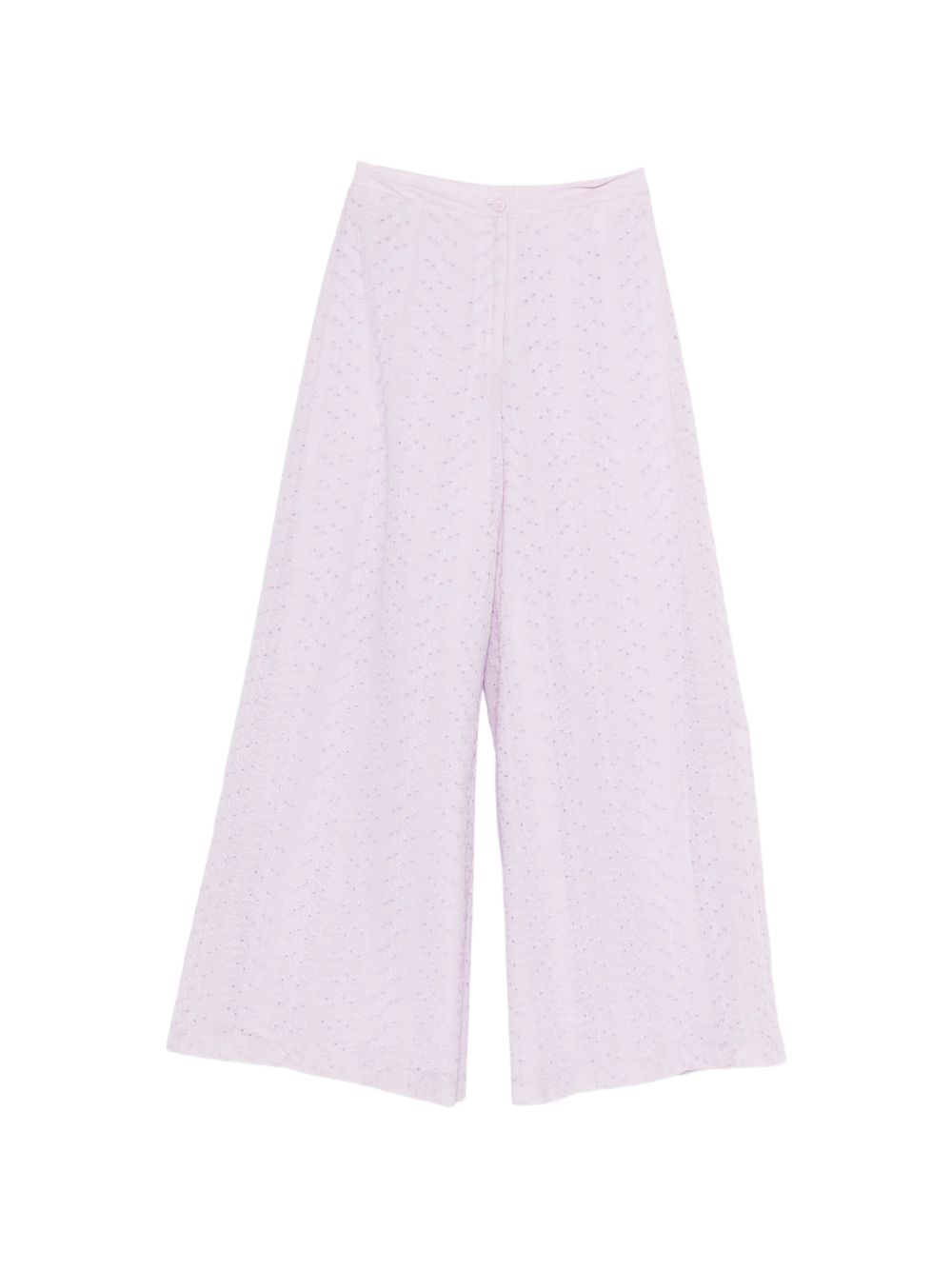 Pantaloni broderie-anglaise in viola Forte forte - donna 