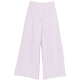 Pantaloni broderie-anglaise in viola Forte forte - donna 