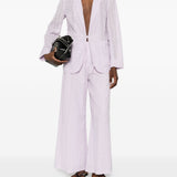 Pantaloni broderie-anglaise in viola Forte forte - donna 