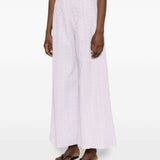 Pantaloni broderie-anglaise in viola Forte forte - donna 