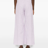 Pantaloni broderie-anglaise in viola Forte forte - donna 