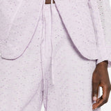 Pantaloni broderie-anglaise in viola Forte forte - donna 