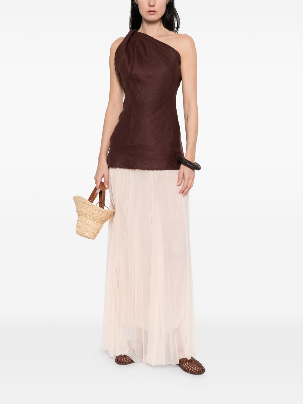Gonna lunga plissettata in beige Forte forte - donna 