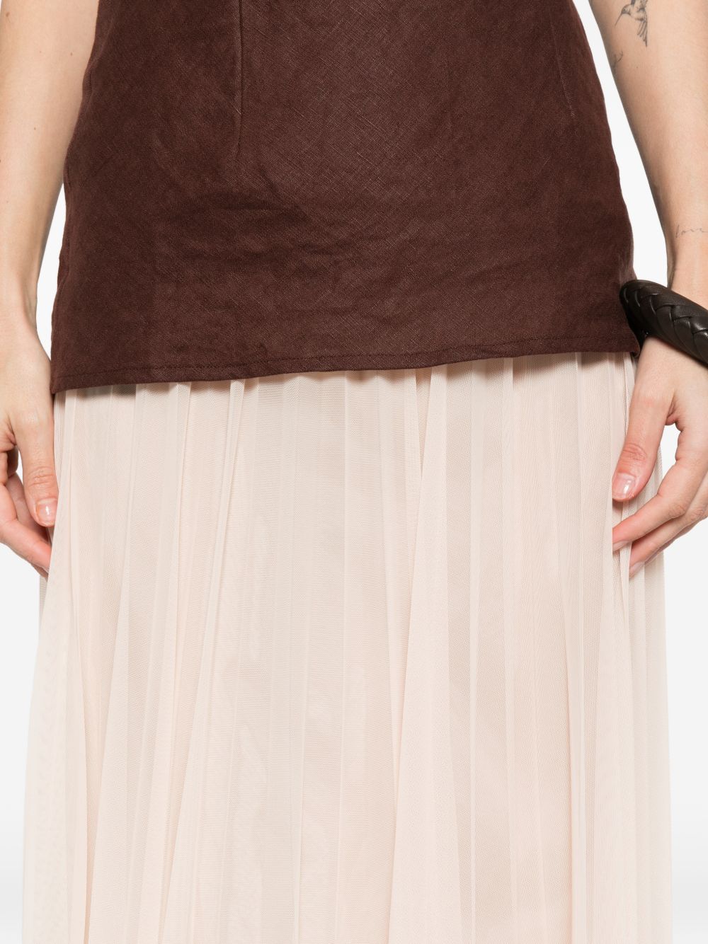 Gonna lunga plissettata in beige Forte forte - donna 