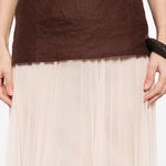 Gonna lunga plissettata in beige Forte forte - donna 