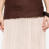 Gonna lunga plissettata in beige Forte forte - donna 