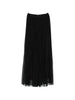 Long flared skirt in strong black - women