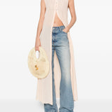 Top lungo con spacco centrale in rosa Forte forte - donna 