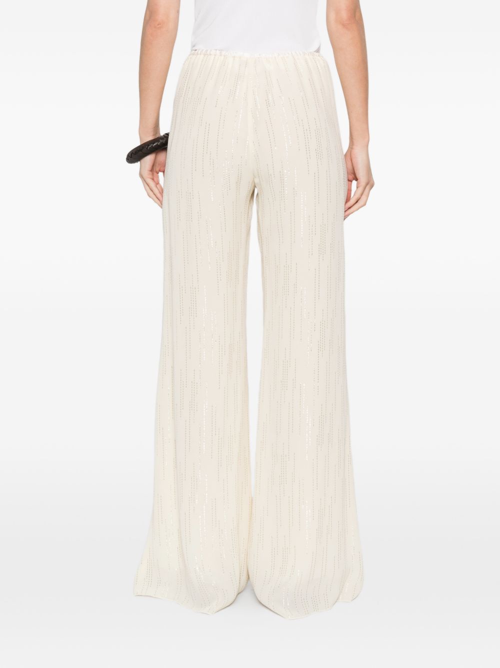 Pantaloni a gamba ampia in avorio Forte forte - donna 