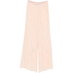 Pantaloni a palazzo con vita elasticata in rosa Forte forte - donna 