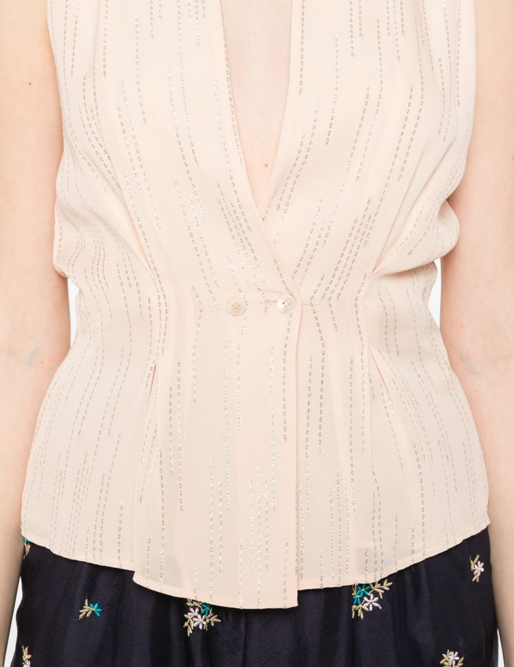 Top smanicato in rosa Forte forte - donna 