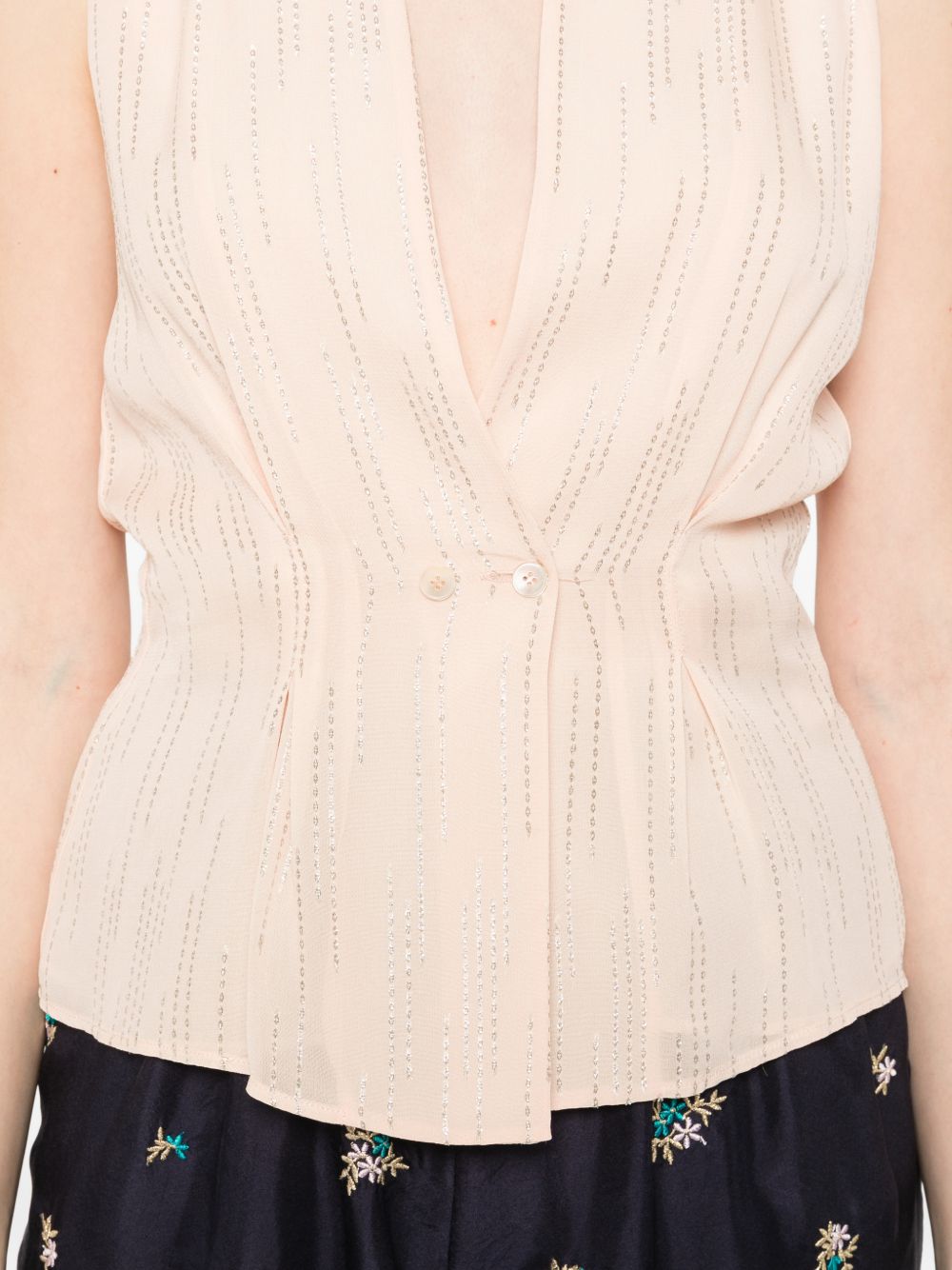 Top smanicato in rosa Forte forte - donna 