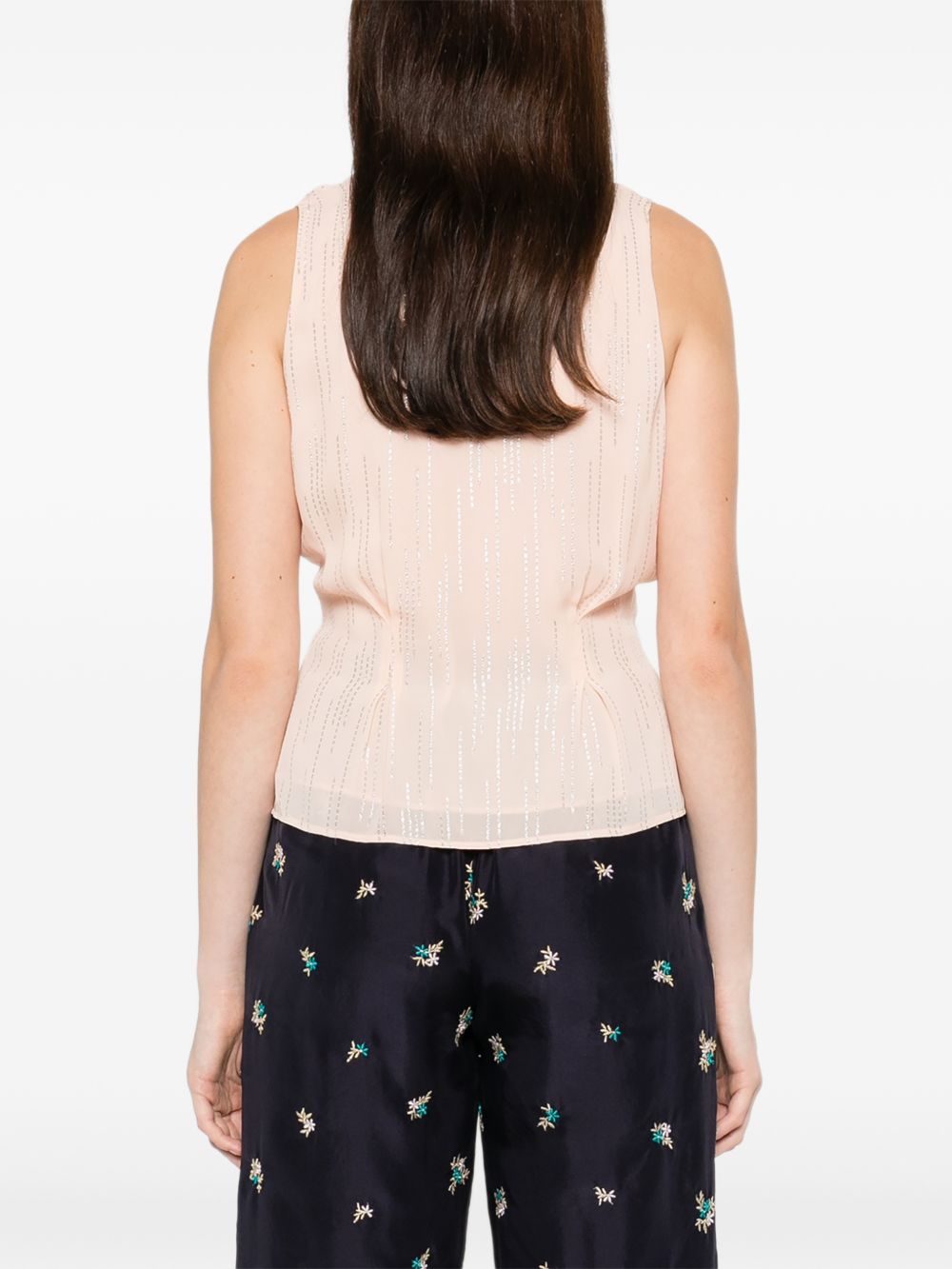 Top smanicato in rosa Forte forte - donna 