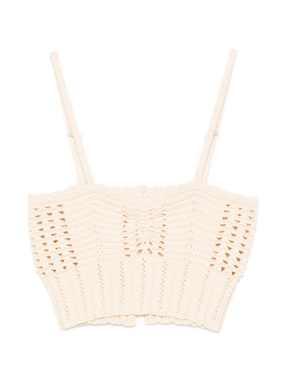 Top bralette ricamata in beige forte forte - donna 