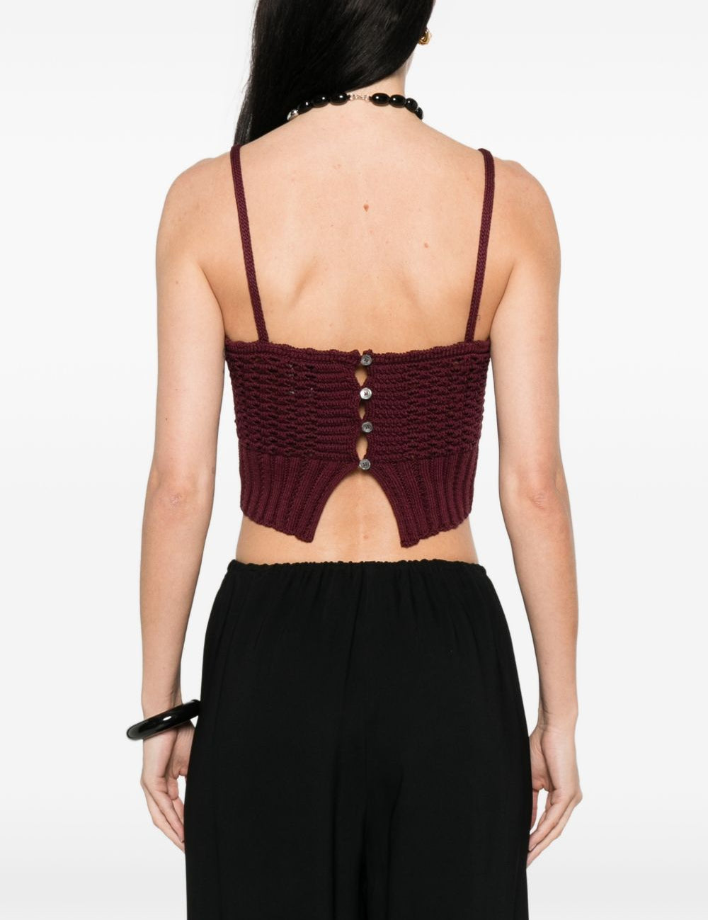 Top senza maniche in bordeaux Forte forte - donna 