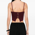 Top senza maniche in bordeaux Forte forte - donna 