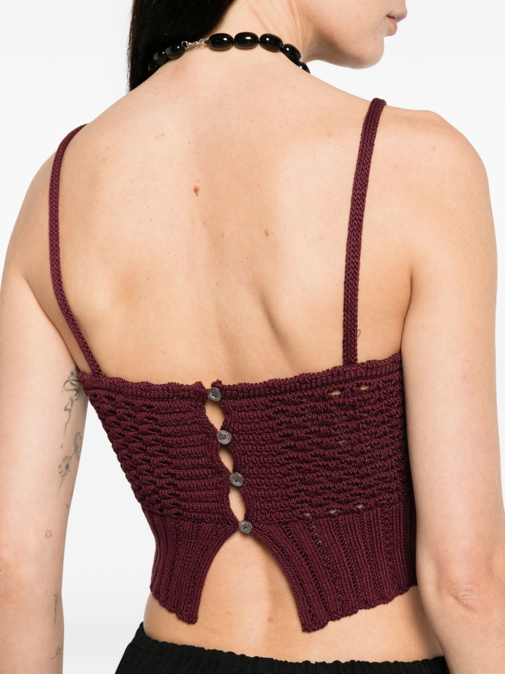 Top senza maniche in bordeaux Forte forte - donna 