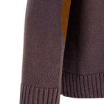 Cardigan con motivo a cavallo in jacquard in marrone Found - unisex 