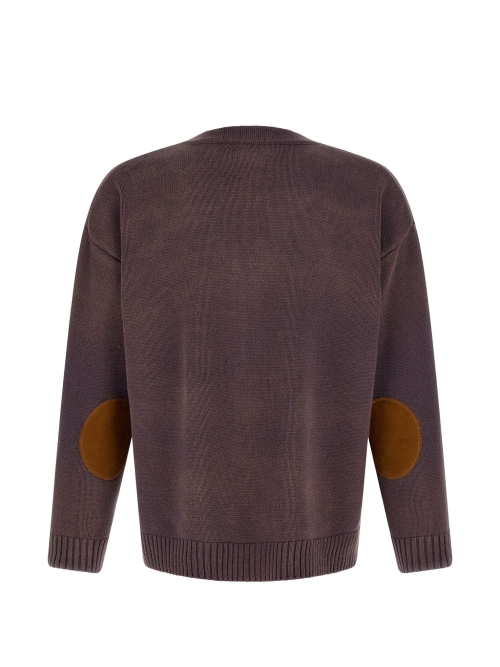 Cardigan con motivo a cavallo in jacquard in marrone Found - unisex 