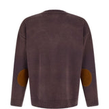 Cardigan con motivo a cavallo in jacquard in marrone Found - unisex 