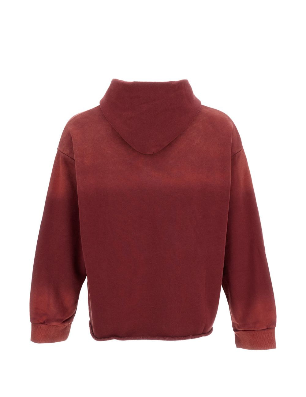 Felpa con taglio grezzo e ricamo in ciniglia in rosso Found - unisex 