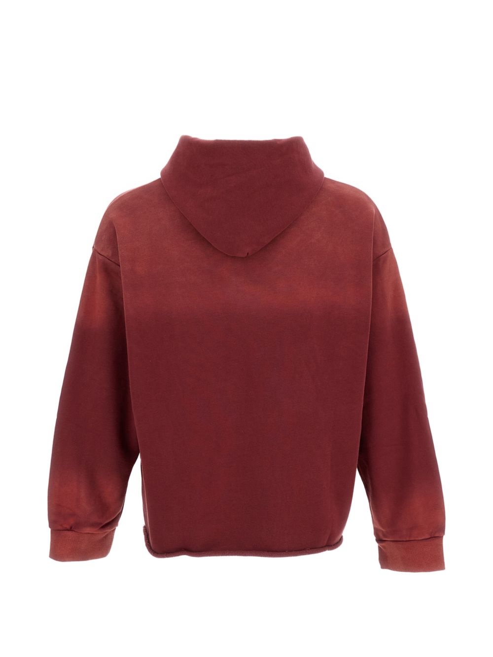 Felpa con taglio grezzo e ricamo in ciniglia in rosso Found - unisex 