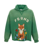 Felpa con ricamo in ciniglia in verde Found - unisex 