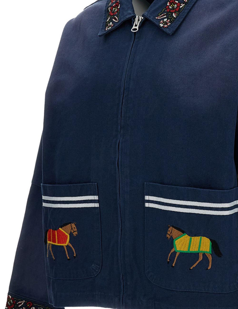 Giacca horse equine  in blu Found - unisex 