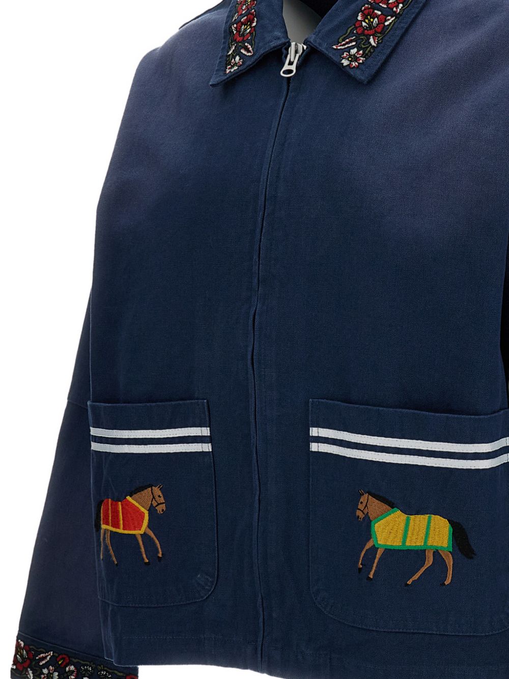 Giacca horse equine  in blu Found - unisex 