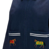 Giacca horse equine  in blu Found - unisex 