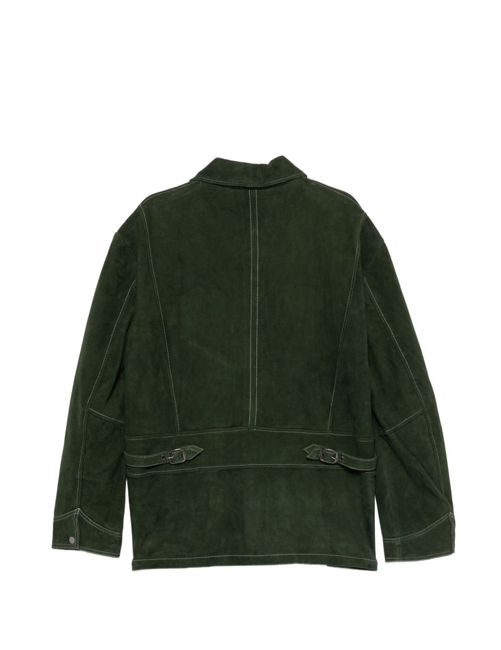 Gicca in suede con tasche in verde Found - unisex 
