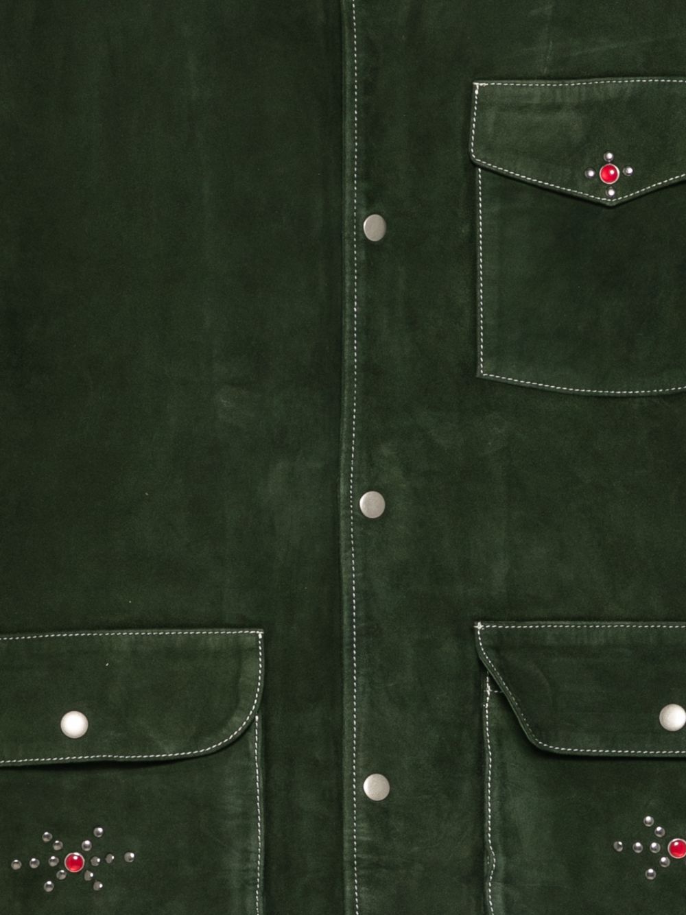 Gicca in suede con tasche in verde Found - unisex 