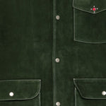 Gicca in suede con tasche in verde Found - unisex 