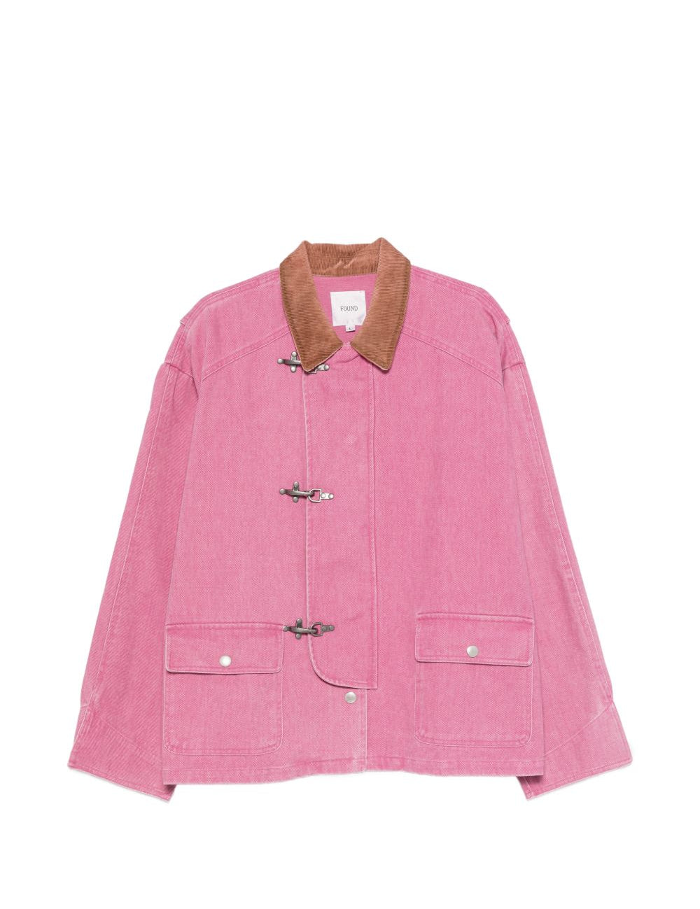 Giacca in twill di cotone con chiusura a fibbia in rosa Found - unisex 