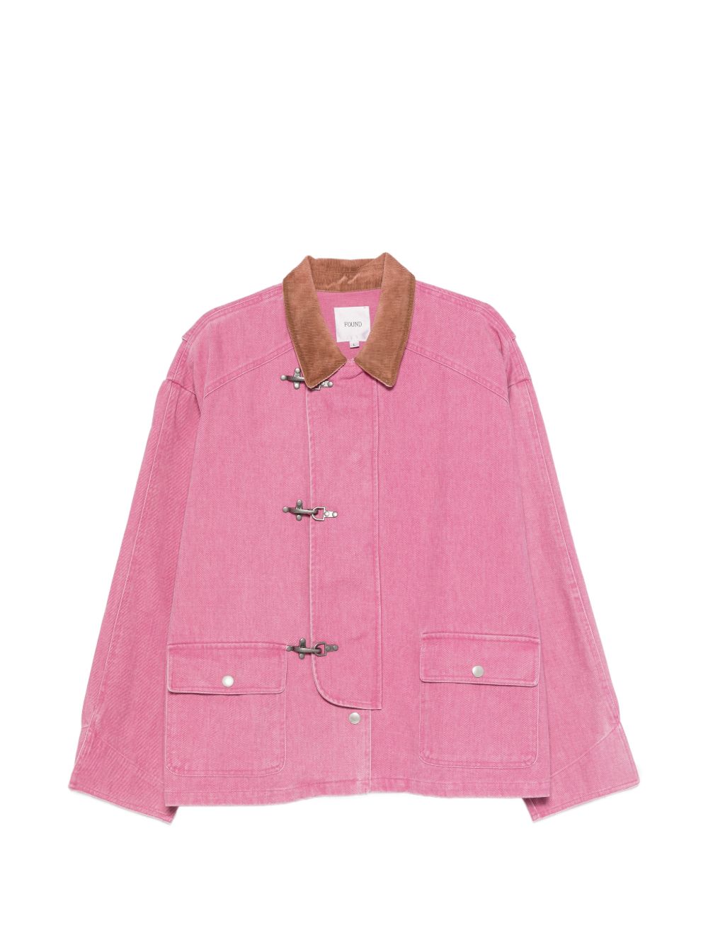 Giacca in twill di cotone con chiusura a fibbia in rosa Found - unisex 