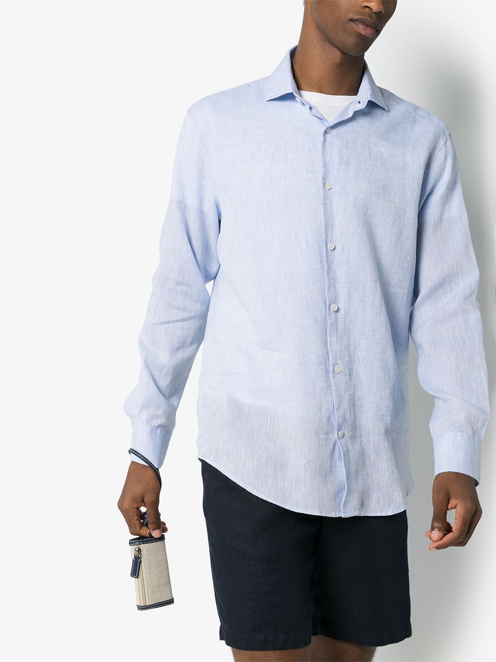Camicia Antonio in azzurro Frescobol carioca - uomo 
