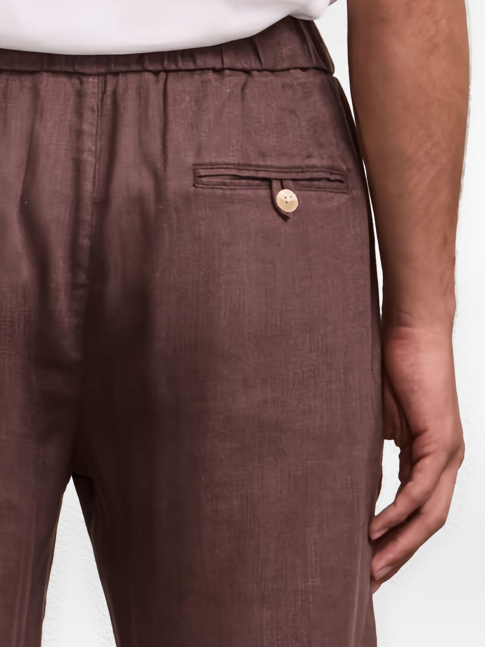 Pantaloni Oscar in marrone Frescobol carioca - uomo 