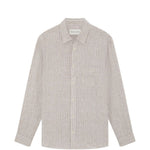Camicia a righe in lino in beige Frescobol carioca - uomo 