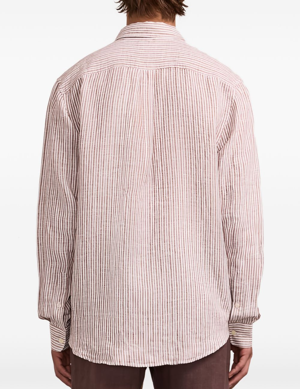 Camicia a righe in lino in beige Frescobol carioca - uomo 