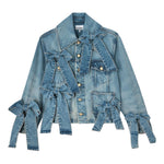 Giacca denim con decorazione in blu Ganni - donna 