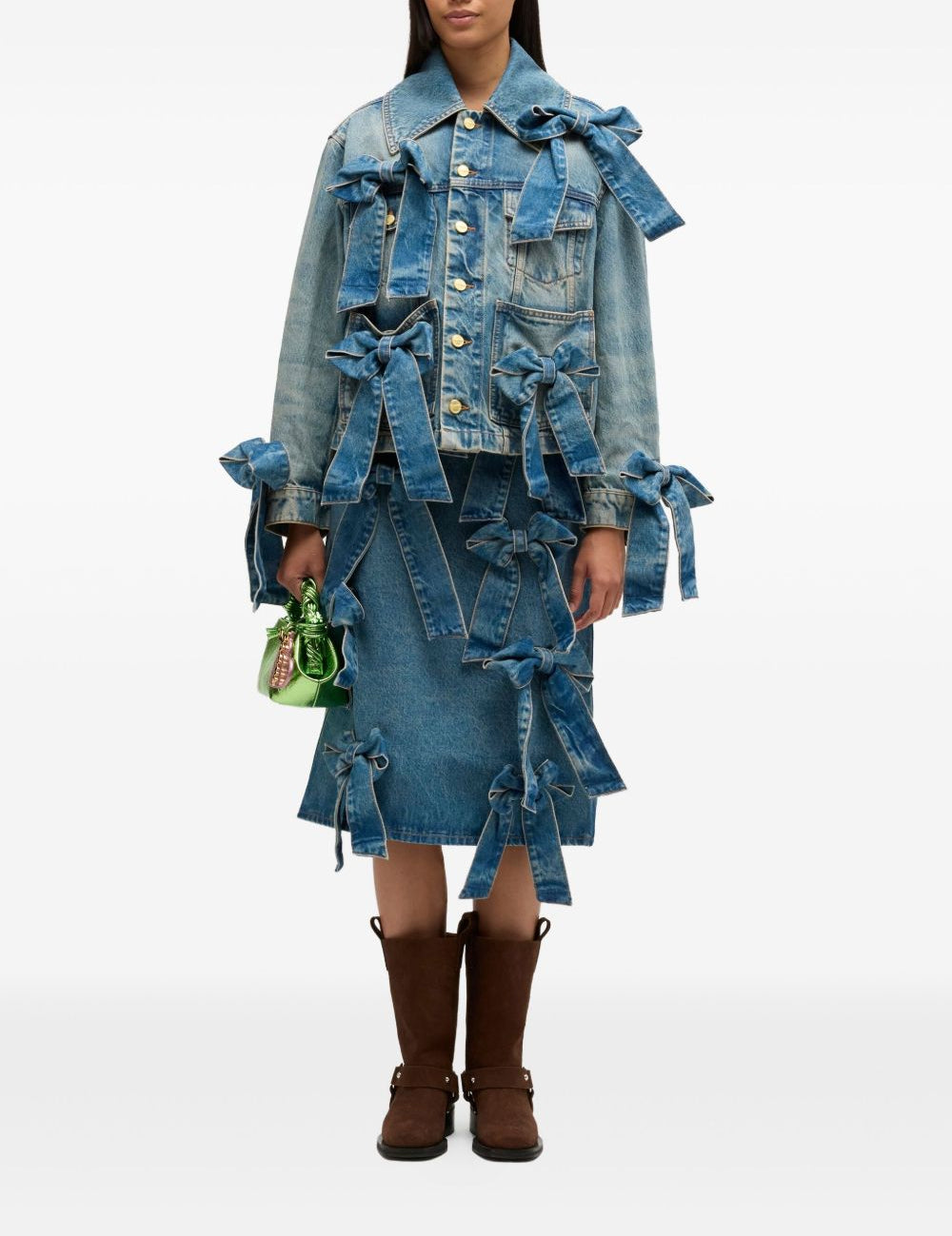 Giacca denim con decorazione in blu Ganni - donna 