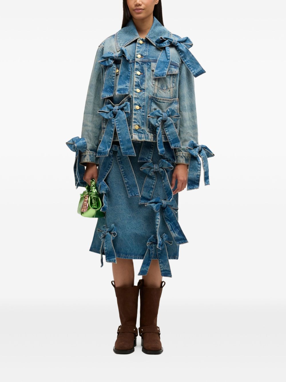 Giacca denim con decorazione in blu Ganni - donna 