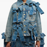 Giacca denim con decorazione in blu Ganni - donna 