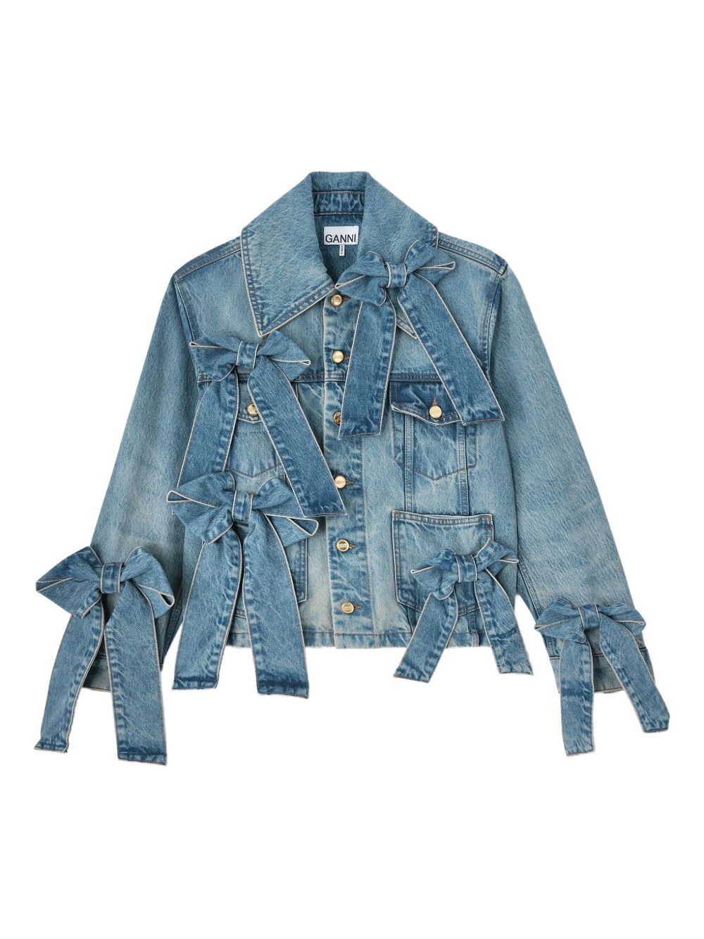 Giacca denim con decorazione in blu Ganni - donna 