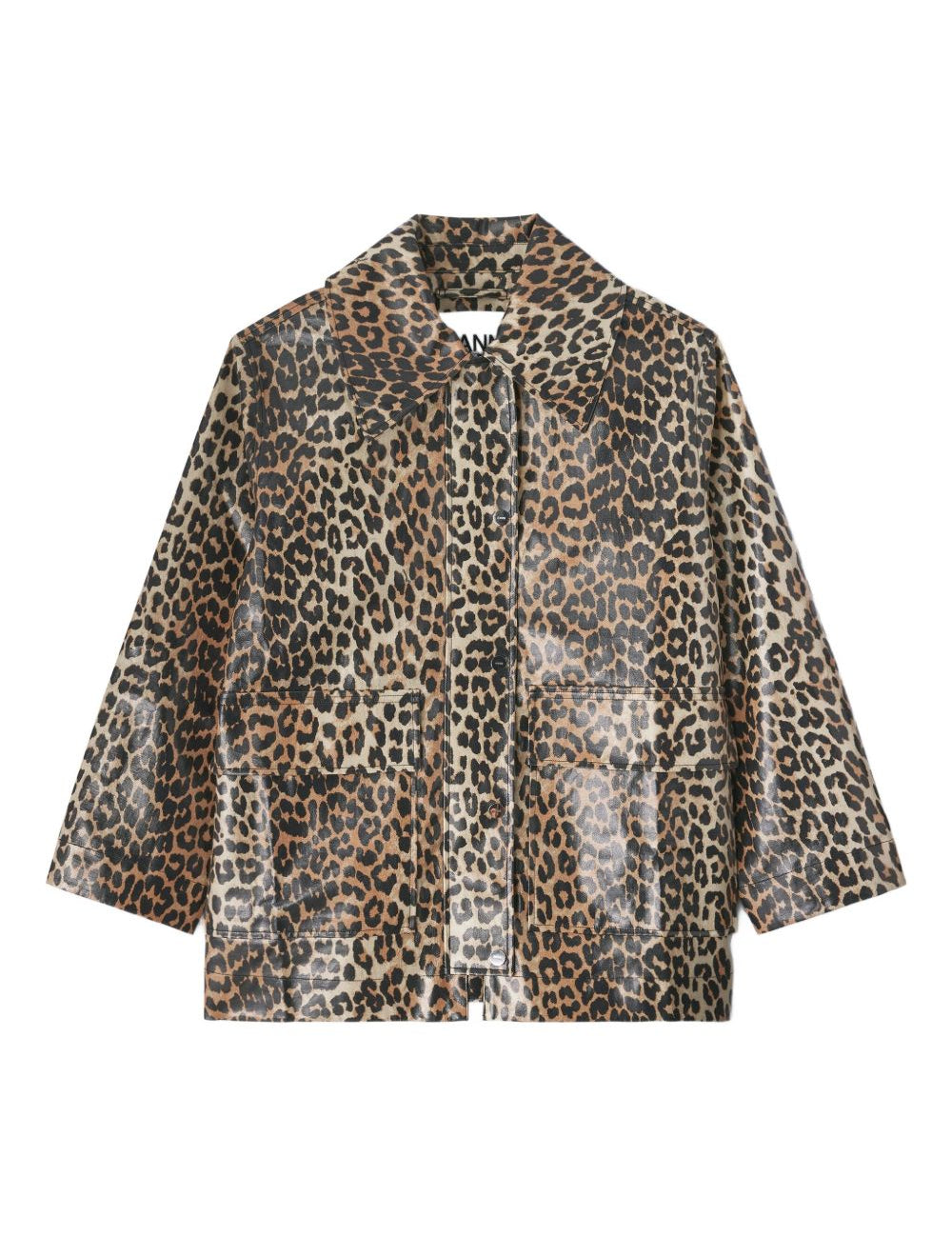 Giacca con stampa leopardata Ganni - donna 