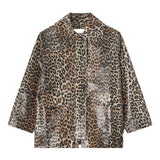 Giacca con stampa leopardata Ganni - donna 