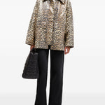 Giacca con stampa leopardata Ganni - donna 