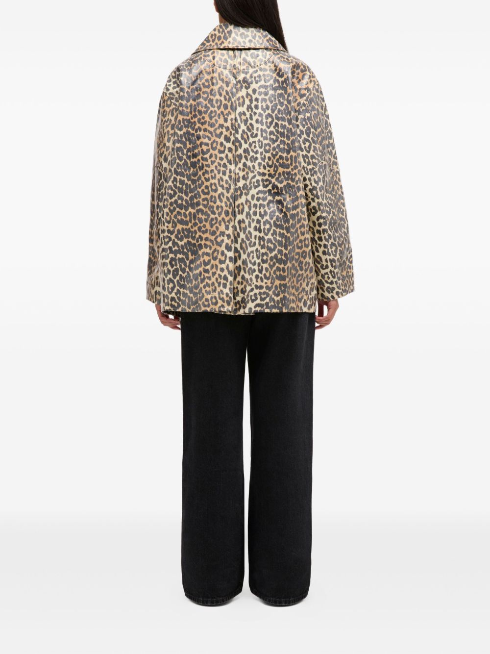 Giacca con stampa leopardata Ganni - donna 
