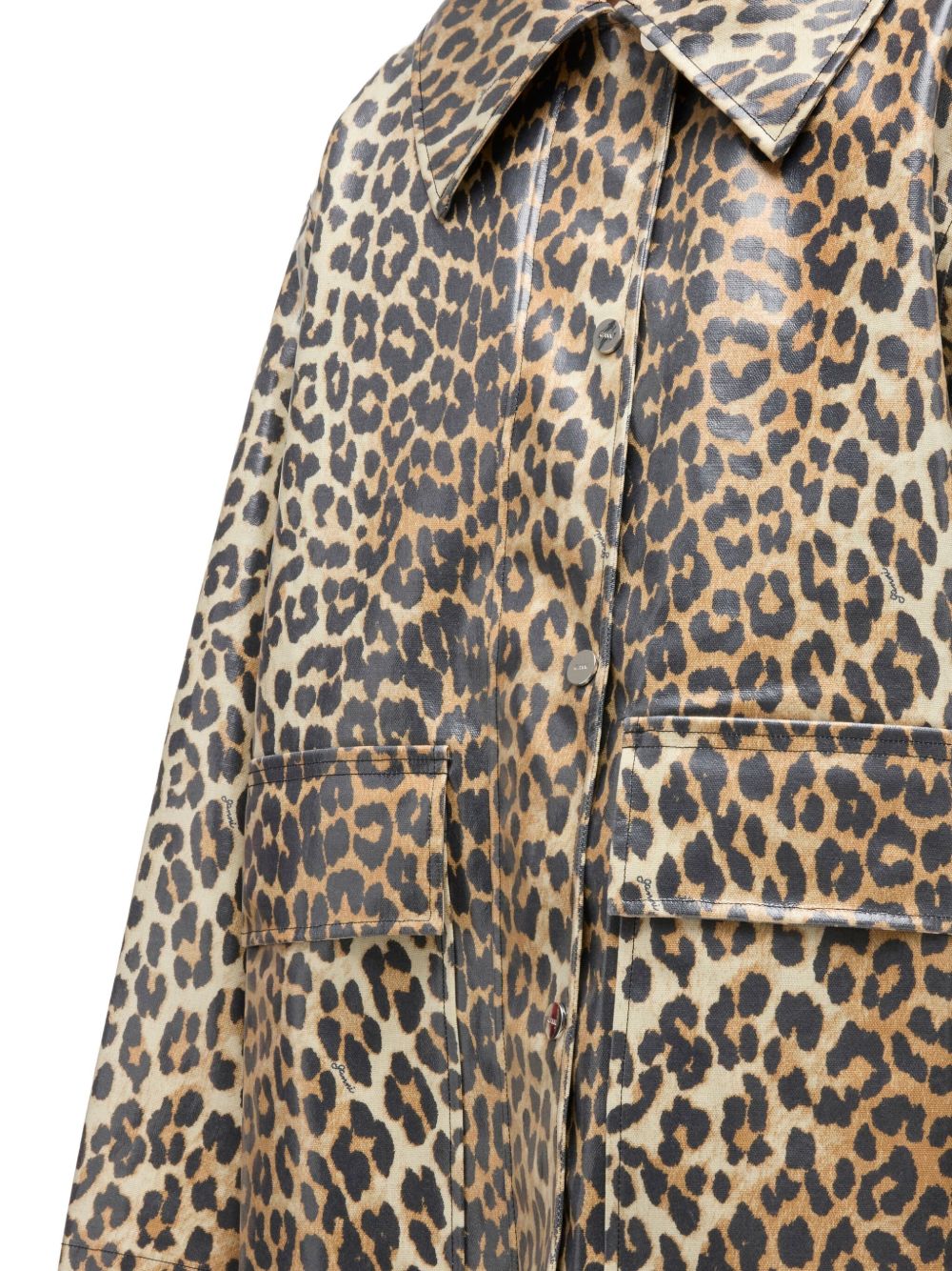 Giacca con stampa leopardata Ganni - donna 